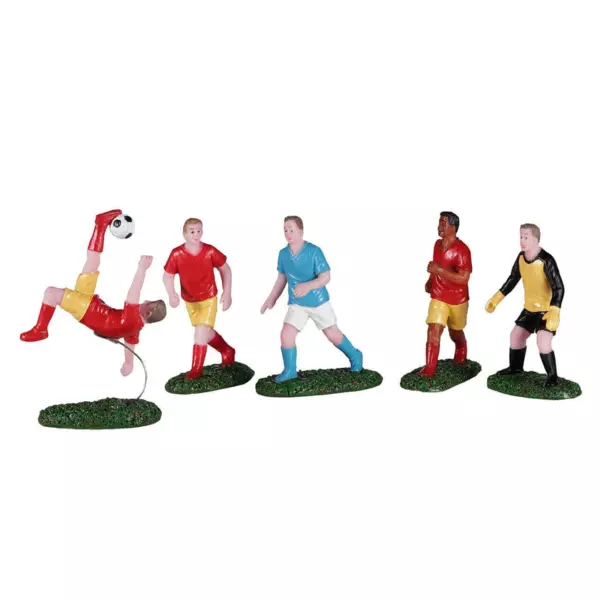 Personnages Lemax Joueurs de foot