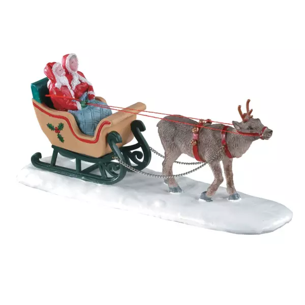 Village De Noël Miniature Piste De Patinage Mouvement Musique LED 15x30x20 Cm Piles | Vente En Ligne Sur