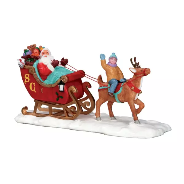 Personnages Lemax Le traîneau du Père Noël