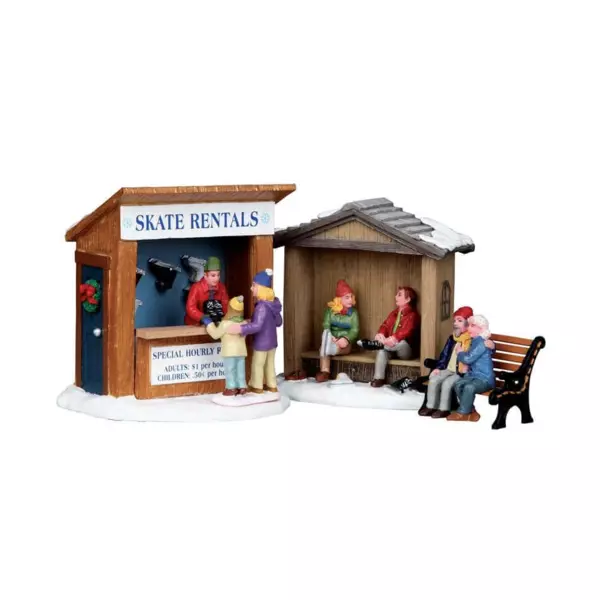 Figur Lemax Stand Schlittschuhverleih