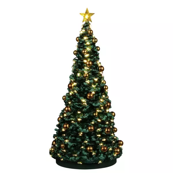 Accessoire Lemax (H24 cm) Joyeux sapin de Noël illuminé