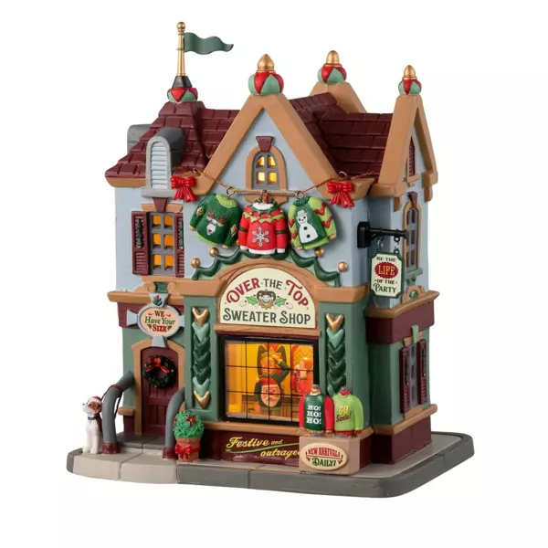 Village De Noël Lemax Lumineux à Piles Chalet En Chocolat - Village De Noel