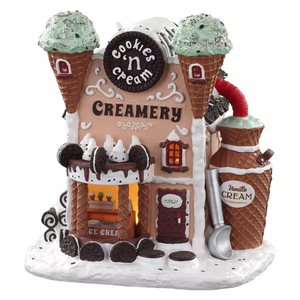 Village de Noël Lemax à piles lumineux Glacier Cookies n' cream