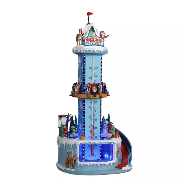 Lemax verlicht kerstdorp met muziek en beweging Santa's Freeze Zone 
