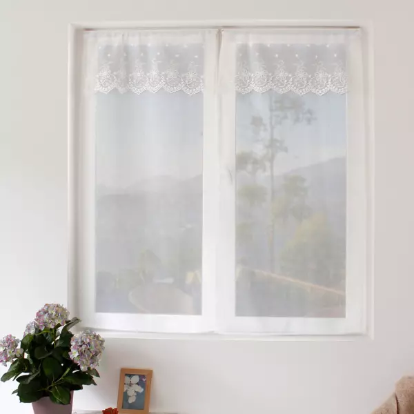 Juego de visillos (60 x 120 cm) Massala Blanco