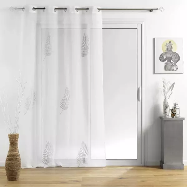 Vitrage (140 x 240 cm) Palmeor Zilverkleurig