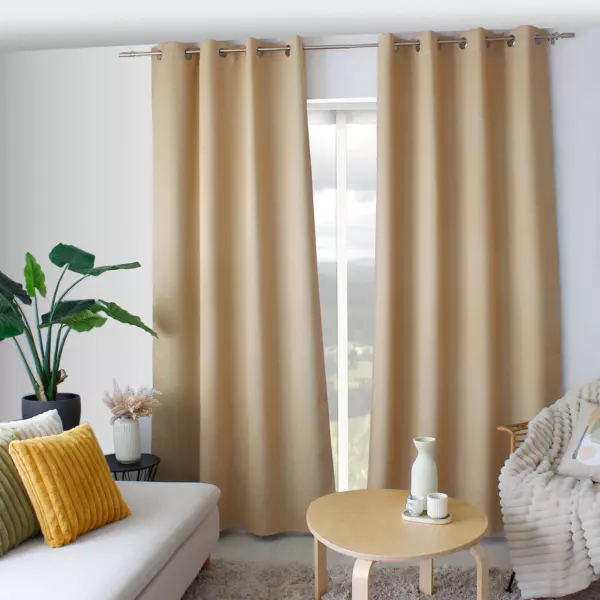 Cortina opaca (140 x 240 cm) Matisse Amarillo ocre