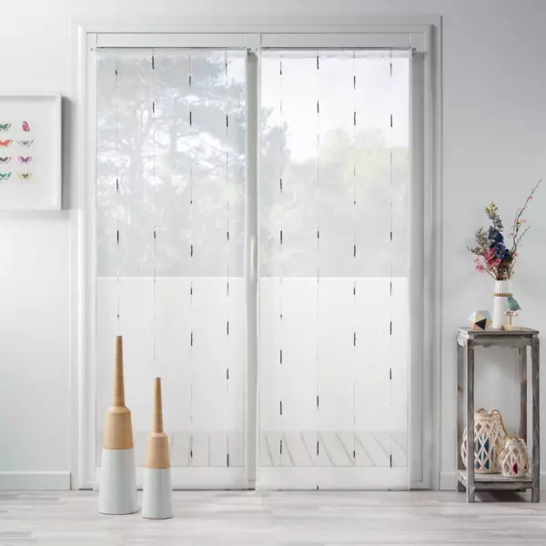 Set van 2 vitrages (70 x 240 cm) Chenilla Grijs