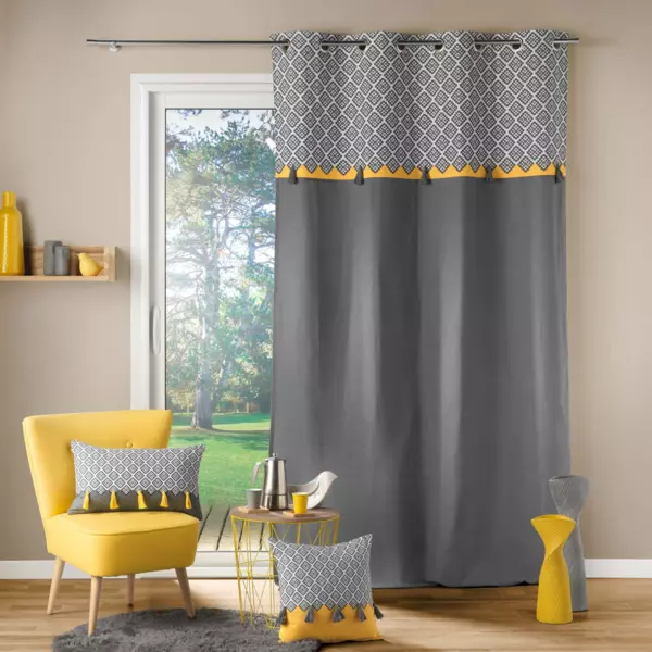 Gardin i bomuld (140 x 240 cm) Neo Casa Grå