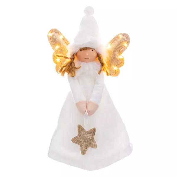 Ange de No�l lumineux (H28 cm) Ailes scintillantes