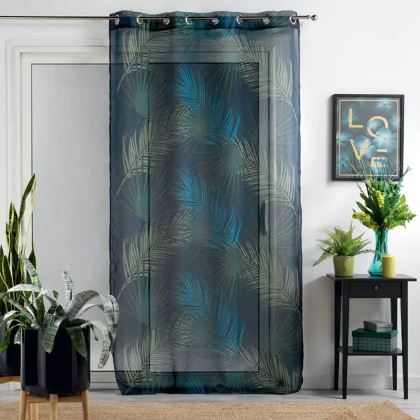 Gardin med øjer (140 x 240 cm) Malyssa Blå