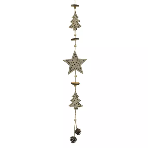 Trguirlande (63 cm) Stjerne og Tr