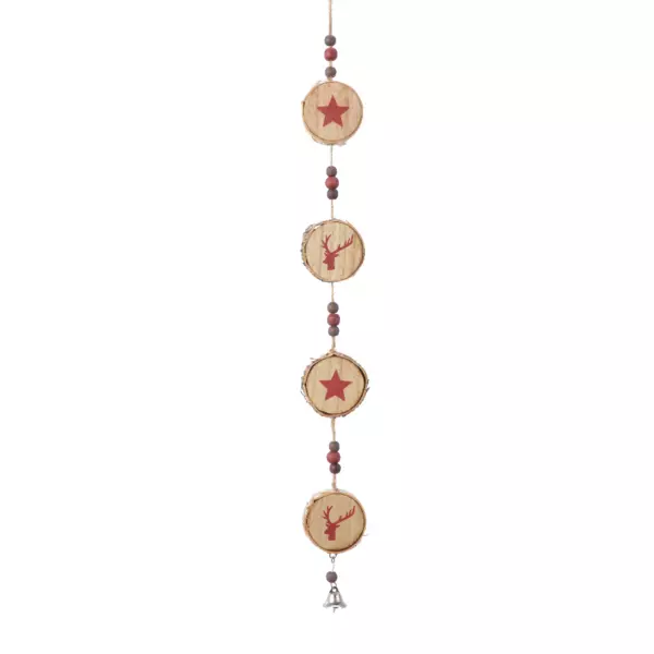 Guirlande déco en bois (60 cm) Paulow Renne de Noël