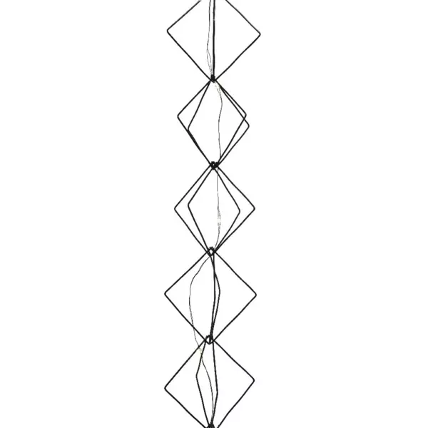 Guirlande lumineuse déco à piles 1,9 m Carrés Blanc chaud