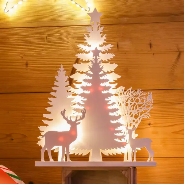 Escena luminosa Bosque a pilas Blanco cálido