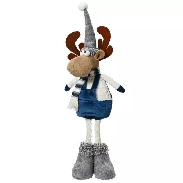 Große Rentier-Figur stehend Rico 50 cm Weiß