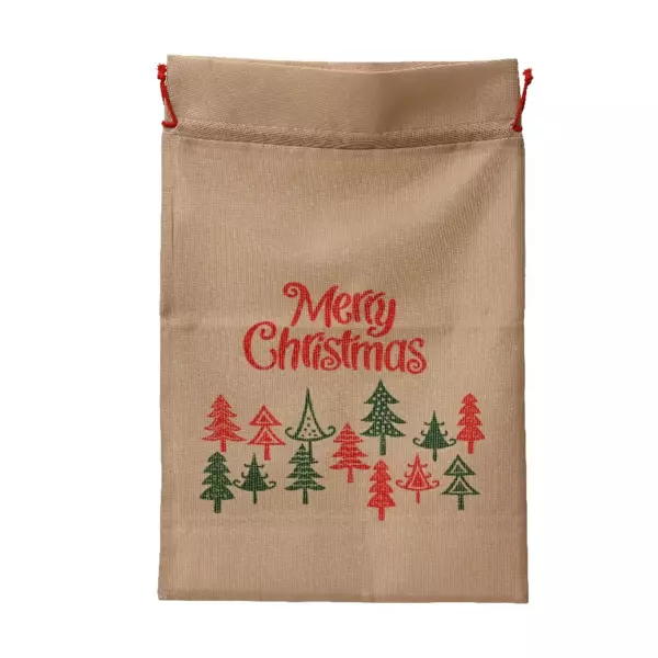 Sac cadeau en tissu (H70 cm) Merry Christmas