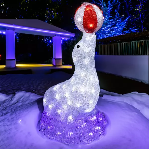  Verlichte Otarie  koud wit 80 LED