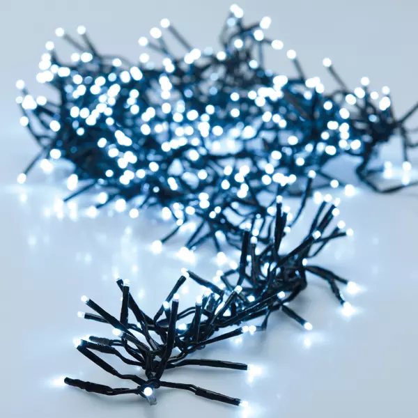 Guirlande lumineuse 22 m 3000 LED câble noir Boa Blanc froid
