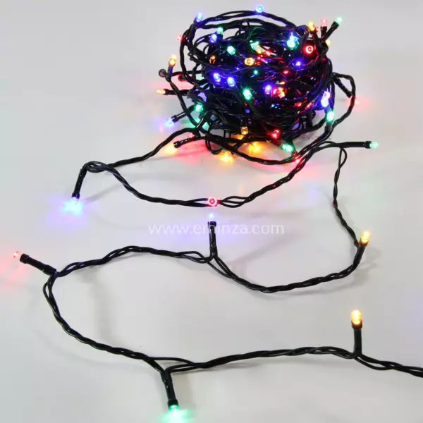 Guirlande lumineuse 50 m 500 LED câble vert Timer Multicolore