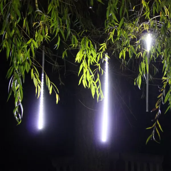 Estalactitas de luces 4 m Cubitos de hielo desfile Blanco frío 100 LED