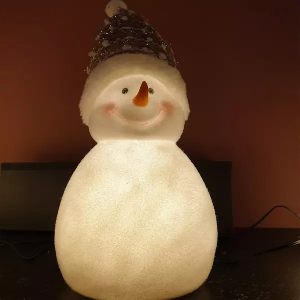 Muñeco de nieve luminos Andrea Blanco cálido 4 LED