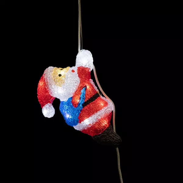 Père Noël lumineux à piles 20 LED (H23 cm) Jeannot Blanc froid