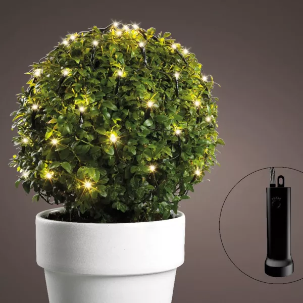 Filet lumineux Durawise à piles D80 cm Blanc chaud 128 LED
