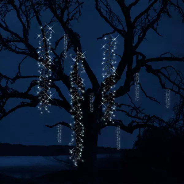 Cascada luminosa efecto de brillo L2 m Blanco frío 480 LED CN