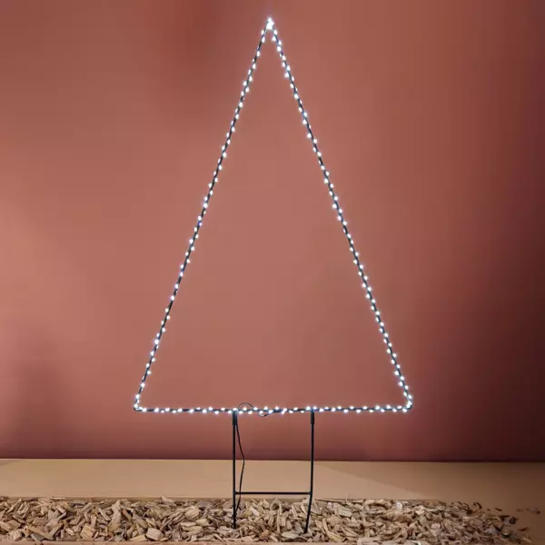 Pyramide lumineuse 180 LED (H77 cm) Sapin Blanc chaud