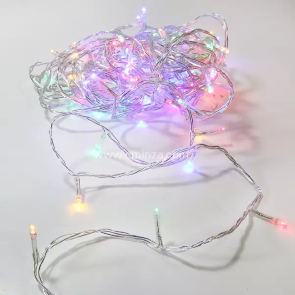Guirlande lumineuse 40 m 400 LED câble transparent Timer Multicolore