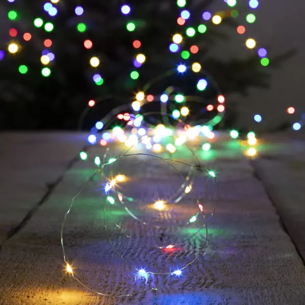 Luces de Navidad Solar 20 m Multicolor 200 Micro LED Coper CA