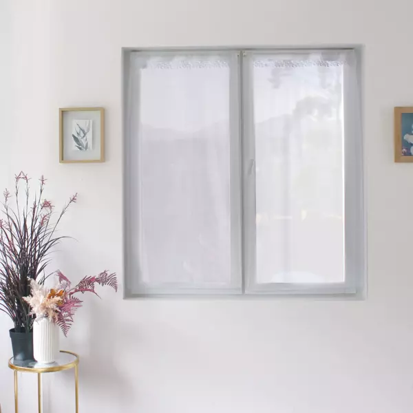 Paire de voilages passe-tringle (60 x 160 cm) Anna Blanche