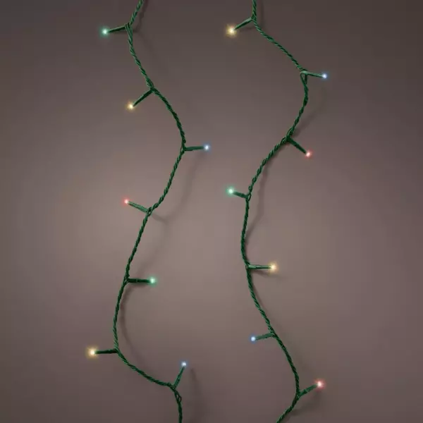 Guirlande lumineuse 18,70 m 250 LED câble vert Raccordable Multicolore