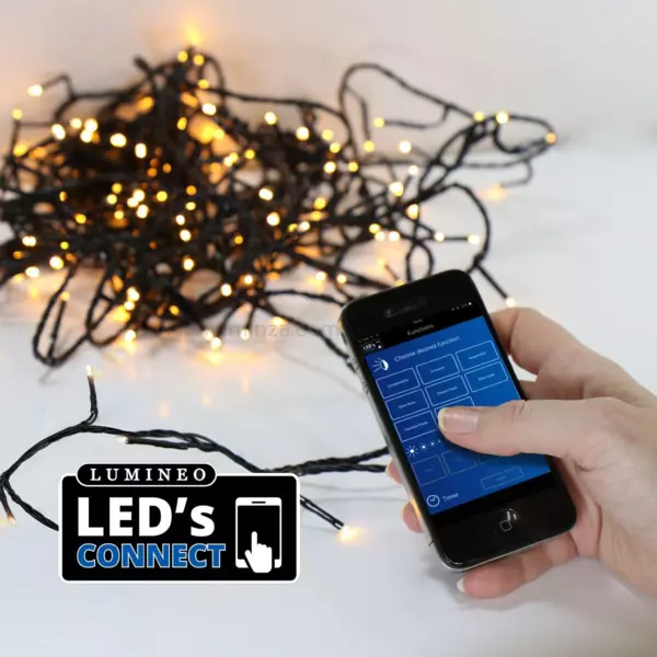 Bluetooth lichtsnoer 13,50 m Koud wit 180 LED