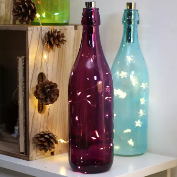 Guirlande lumineuse à piles 15 MicroLED (0.09 m) Bouteille Blanc chaud