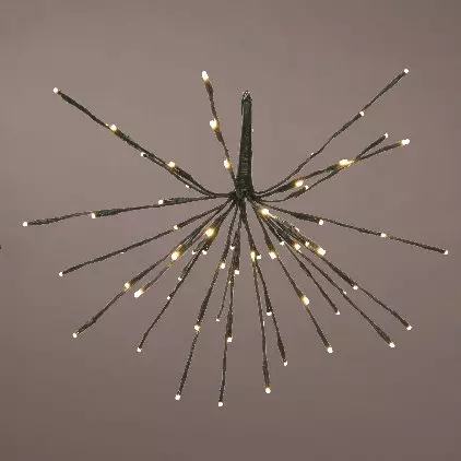 Suspensión 6 Estrellas luminosas 432 LED (D45 cm) Luz intermitente Blanco muy cálido