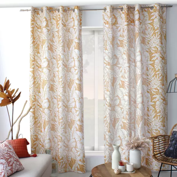 Cortina (135 x 240 cm) Bundi Amarillo mostaza