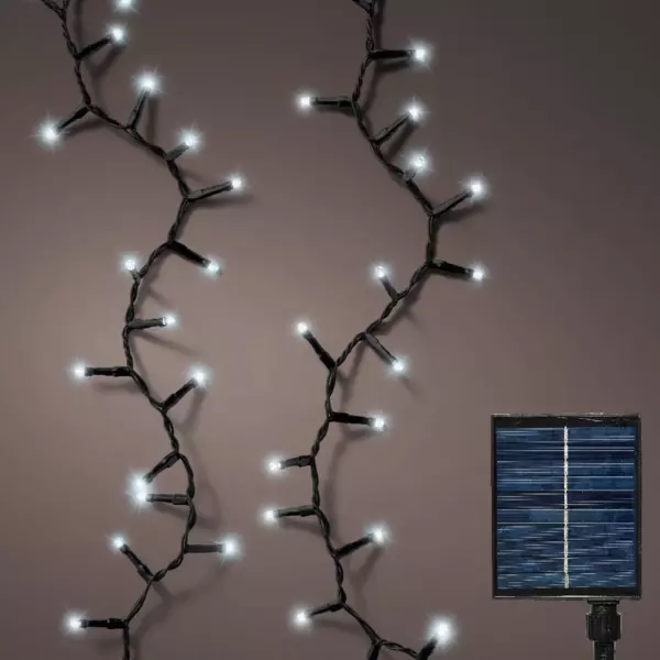Luces de Navidad Solar rechargeable 11 m Blanco frío 500 LED