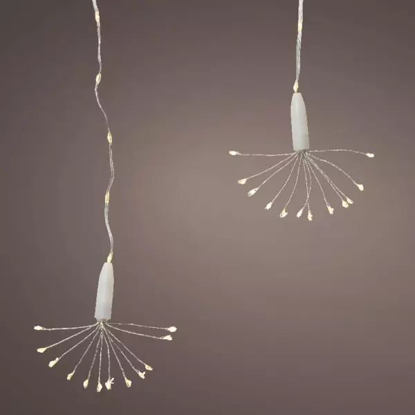 Cortina de luces alto 0,50 m Blanco cálido 174 Micro LED