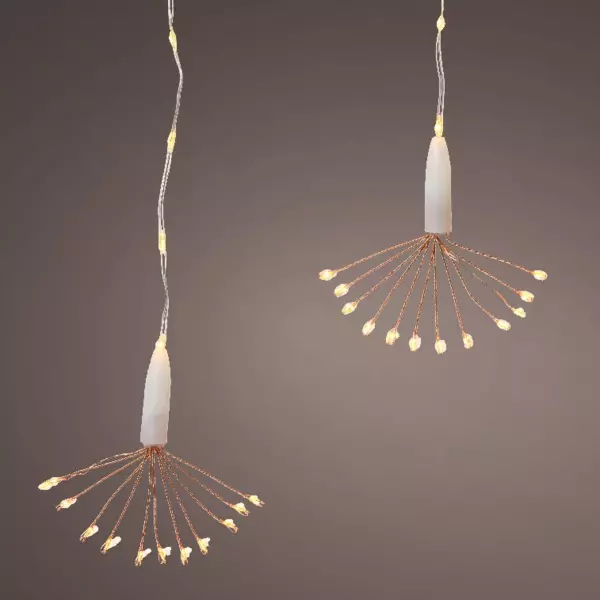 Cortina de luces alto 0,50 m Blanco anaranjado 174 Micro LED