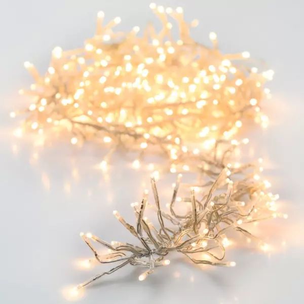 Guirlande lumineuse 11 m 1512 LED câble transparent Boa Blanc chaud 