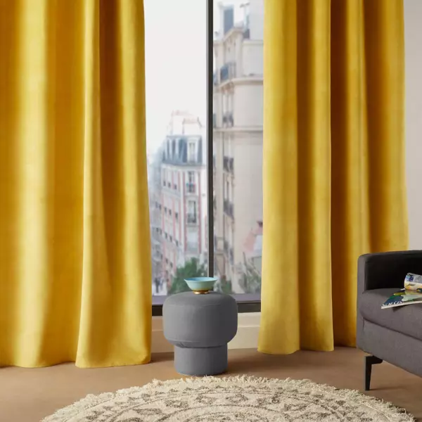 Cortina semi opaca Lilou (140 x 260 cm) Amarillo Ocre