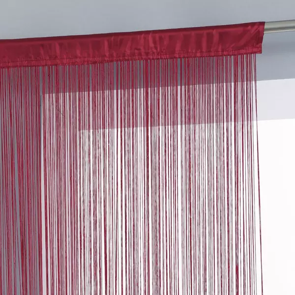 Tenda a fili (90 x H200 cm) Tinta unita Rosso granata