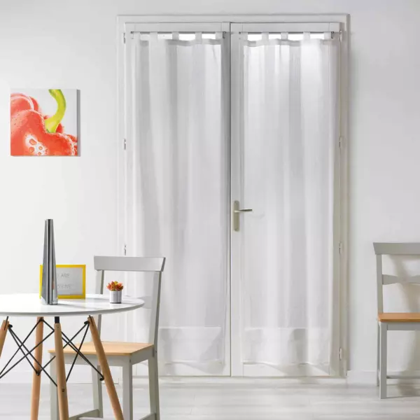 Par de visillos (70 x 200 cm) Salina Blanco