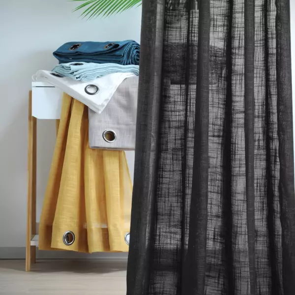 Vitrage (135 x 260 cm) Ontario Zwart