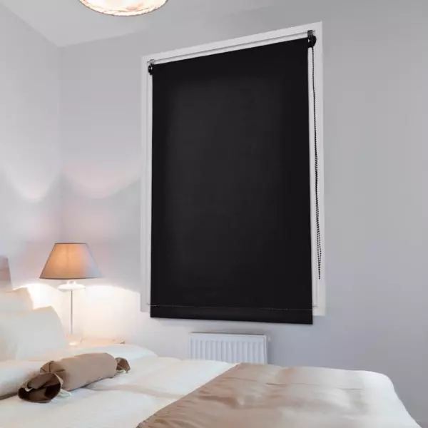 Store enrouleur occultant (45 x 90 cm) Uni Noir