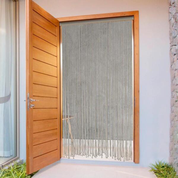 Estores Enrollables de Bambú, Diseño Nórdico, para Puertas y Ventanas  (90x180 cm, Natural)
