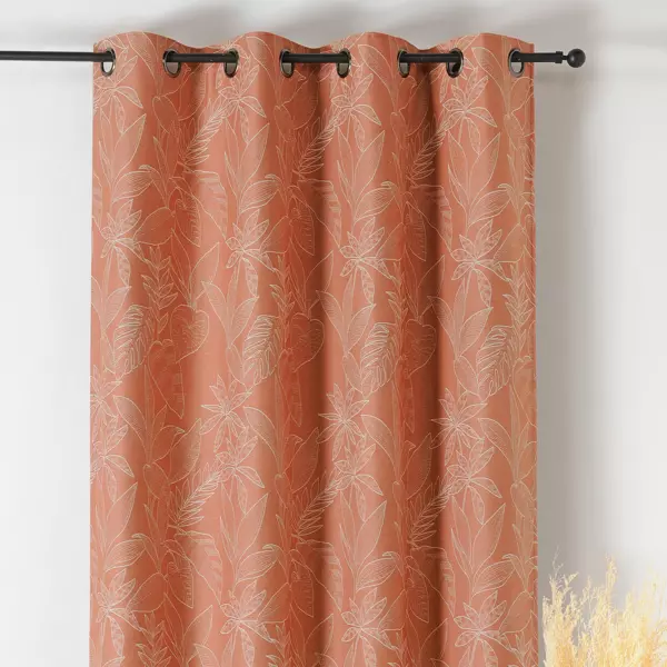 Rideau obscurcissant isolant (140 x 240 cm) Bengale Terracotta