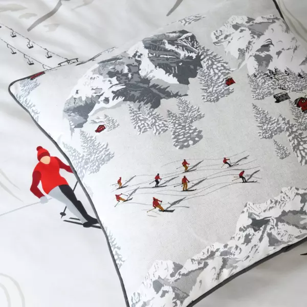 Coussin carré coton (50 x 50 cm) Meribel Gris